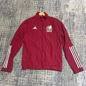 Adidas Men's Red Windbreaker Jacket